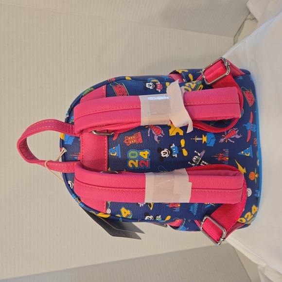 NWT 2024 Disney × Loungefly Mickey Minnie Figment 4 Parks Backpack - Picture 3 of 12